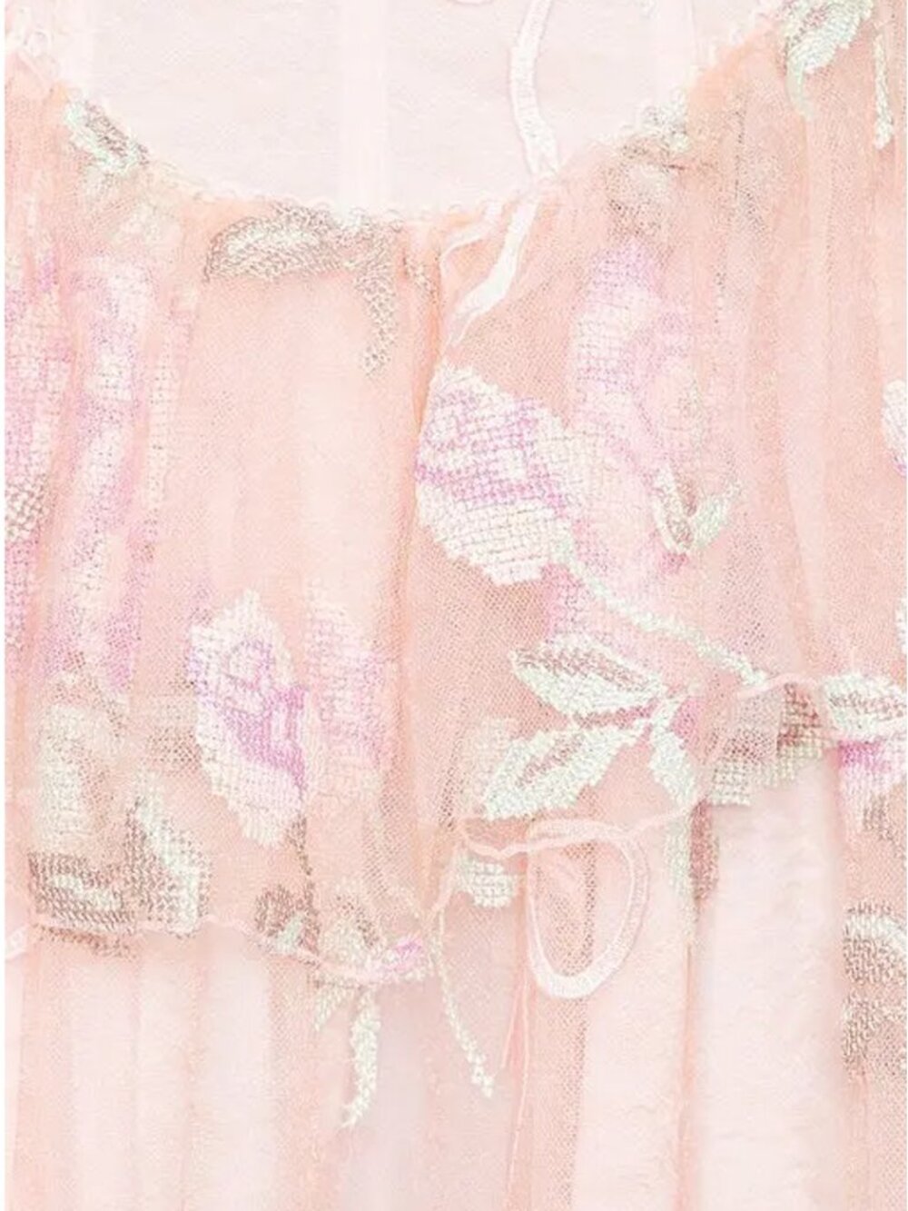 For Love & Lemons Emmeline Embroidery Midi Dress - Pink - Picture 6 of 7